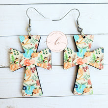 Load image into Gallery viewer, Fall Cross Earrings