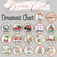 Load image into Gallery viewer, Personalized Christmas ornament, nativity, red truck, santa